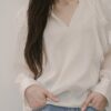 ELBORN 輕羽蕾絲荷葉邊上衣