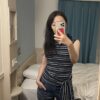 Stripe Chic 綁帶條紋無袖襯衫