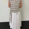 Stripe Chic 綁帶條紋無袖襯衫