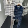 Stripe Chic 綁帶條紋無袖襯衫