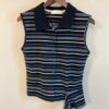 Stripe Chic 綁帶條紋無袖襯衫
