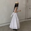 露背蝴蝶結綁帶洋裝