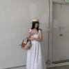 露背蝴蝶結綁帶洋裝