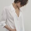 ELBORN 絲垂領帶襯衫｜白