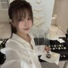 ELBORN 義大利真絲菱紋綁帶襯衫｜白
