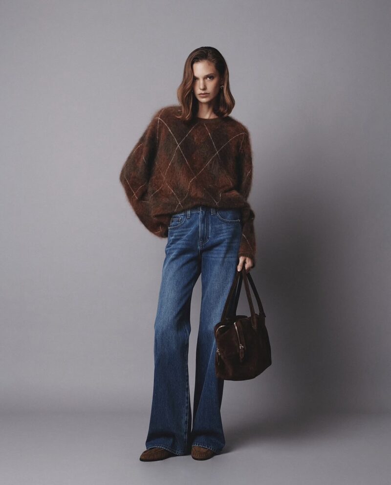 ELBORN義大利羊絨菱格毛衣