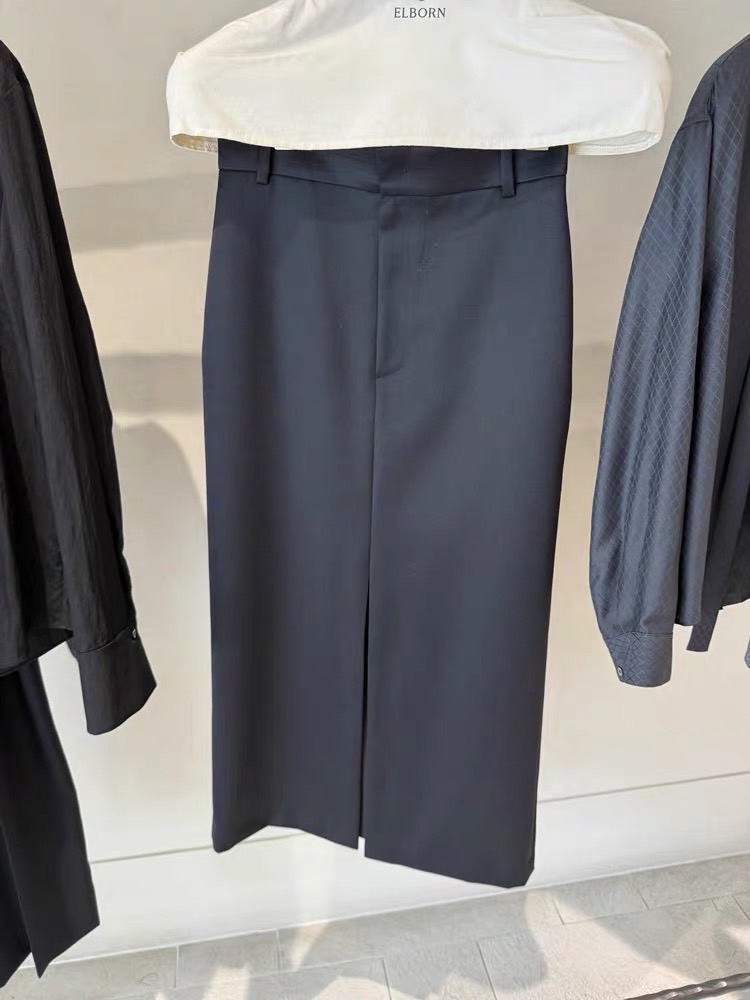 Dello Wool Long Skirt (4) ELBORN羊毛前開衩長裙|二色