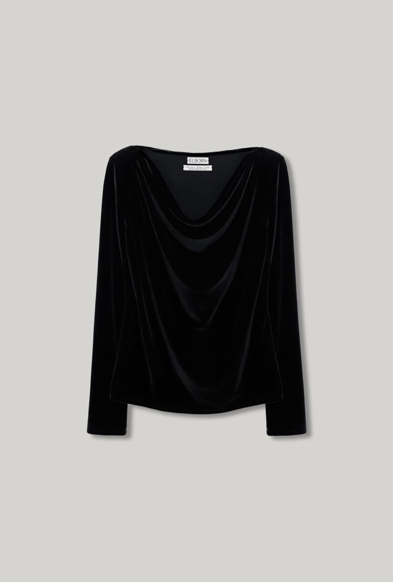 ELBORN 天鵝絨垂墜領上衣