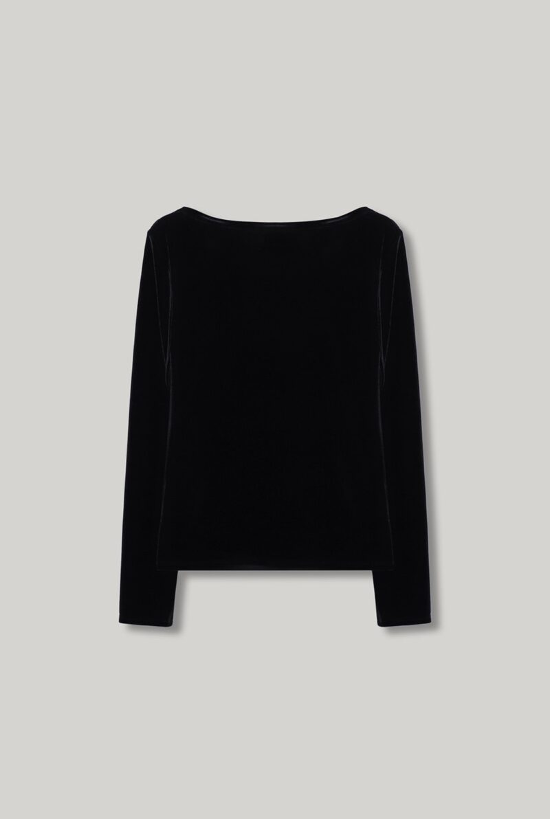 ELBORN 天鵝絨垂墜領上衣