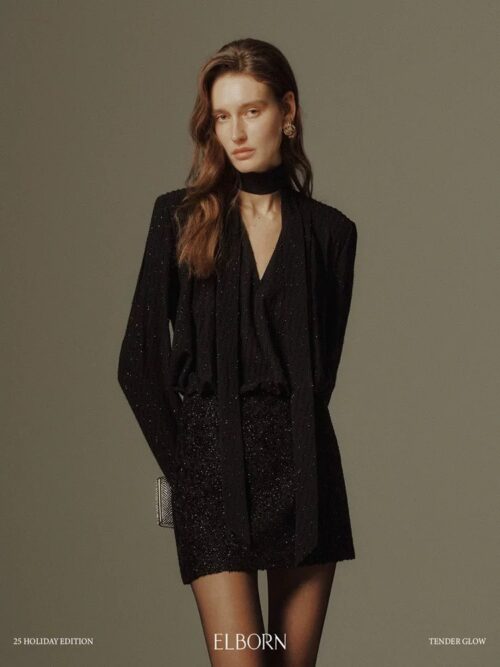 ELBORN 星光織紋短裙