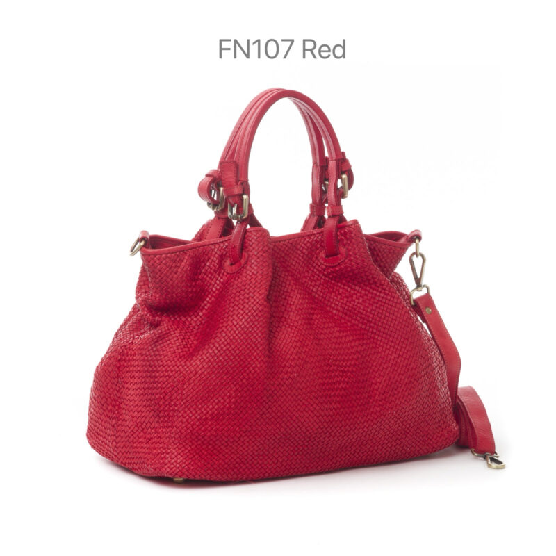 IMG_2846 FN107 義大利水洗真皮|細編織手提肩背托特包・中款(附長背帶)