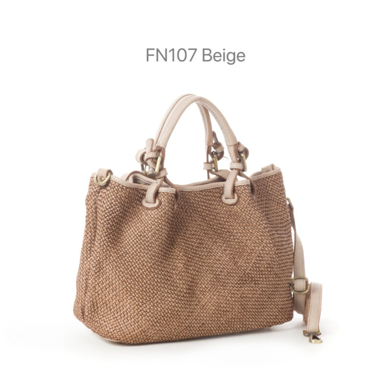 IMG_2851 FN107 義大利水洗真皮|細編織手提肩背托特包・中款(附長背帶)