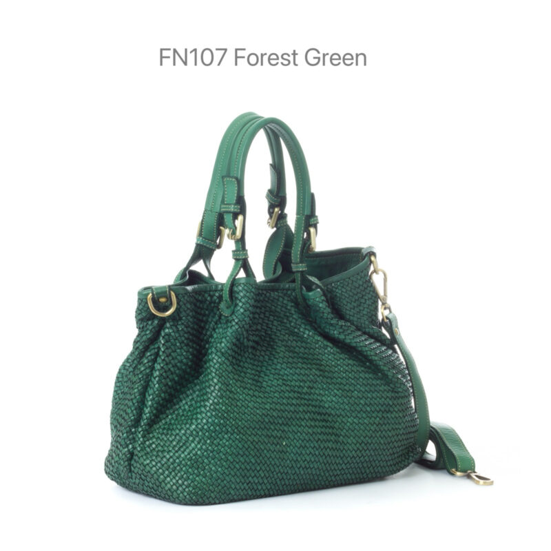 IMG_2852 FN107 義大利水洗真皮|細編織手提肩背托特包・中款(附長背帶)