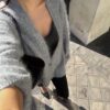 ELBORN 羊絨麻花單釦開襟衫