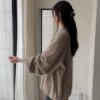 ELBORN 羊絨麻花單釦開襟衫