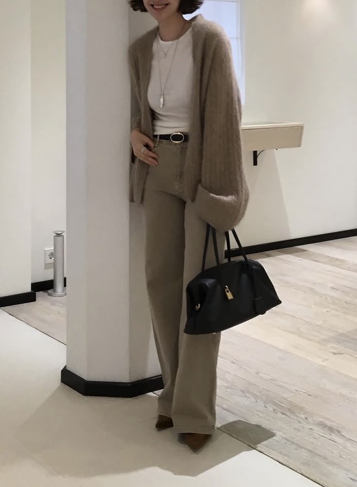 ELBORN 頂級羊絨麻花單釦開襟衫