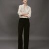 ELBORN 奶油條紋真絲襯衫