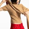 羊絨羊毛配色短版開襟衫